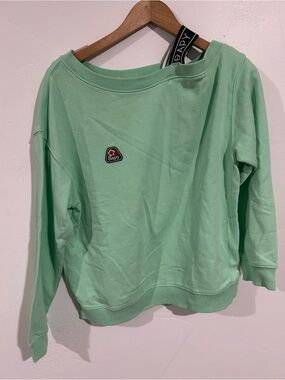 Bapy Mint Green Scoop-Neck Sweatshirt